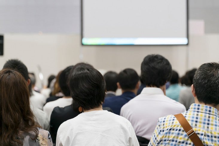 People in a large meeting